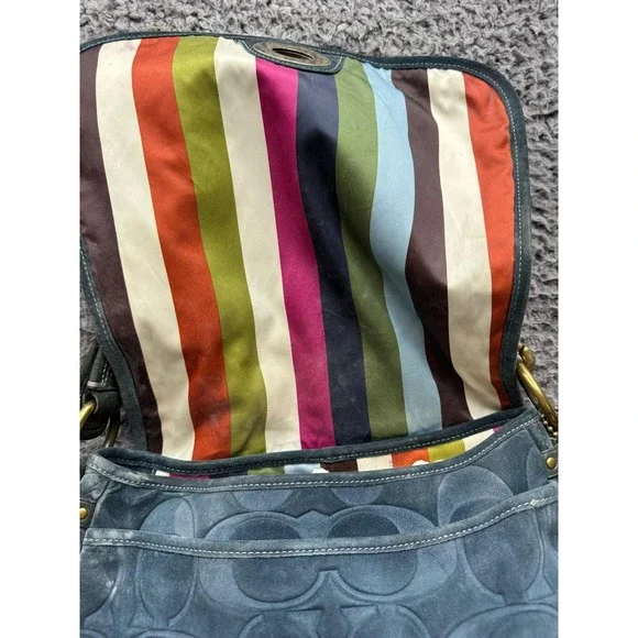 Vintage Coach Legacy 65th Anniversary Collection Suede Flap Shoulder Bag 11138 - Picture 8 of 16